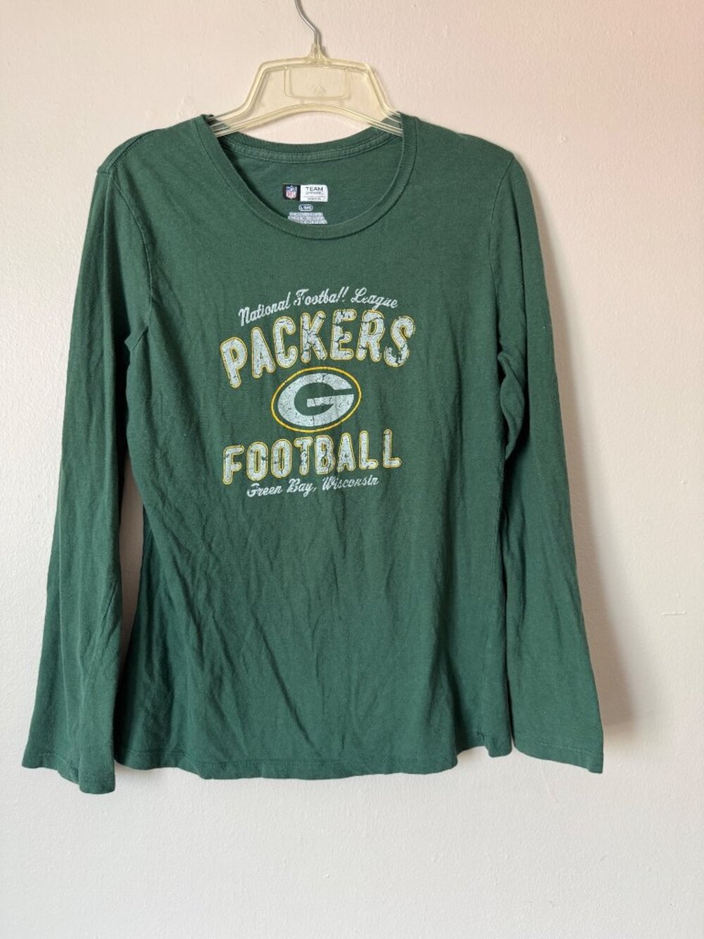 NFL Team Apparel Green Bay Packers Women's Long Sleeve Shirt Green L